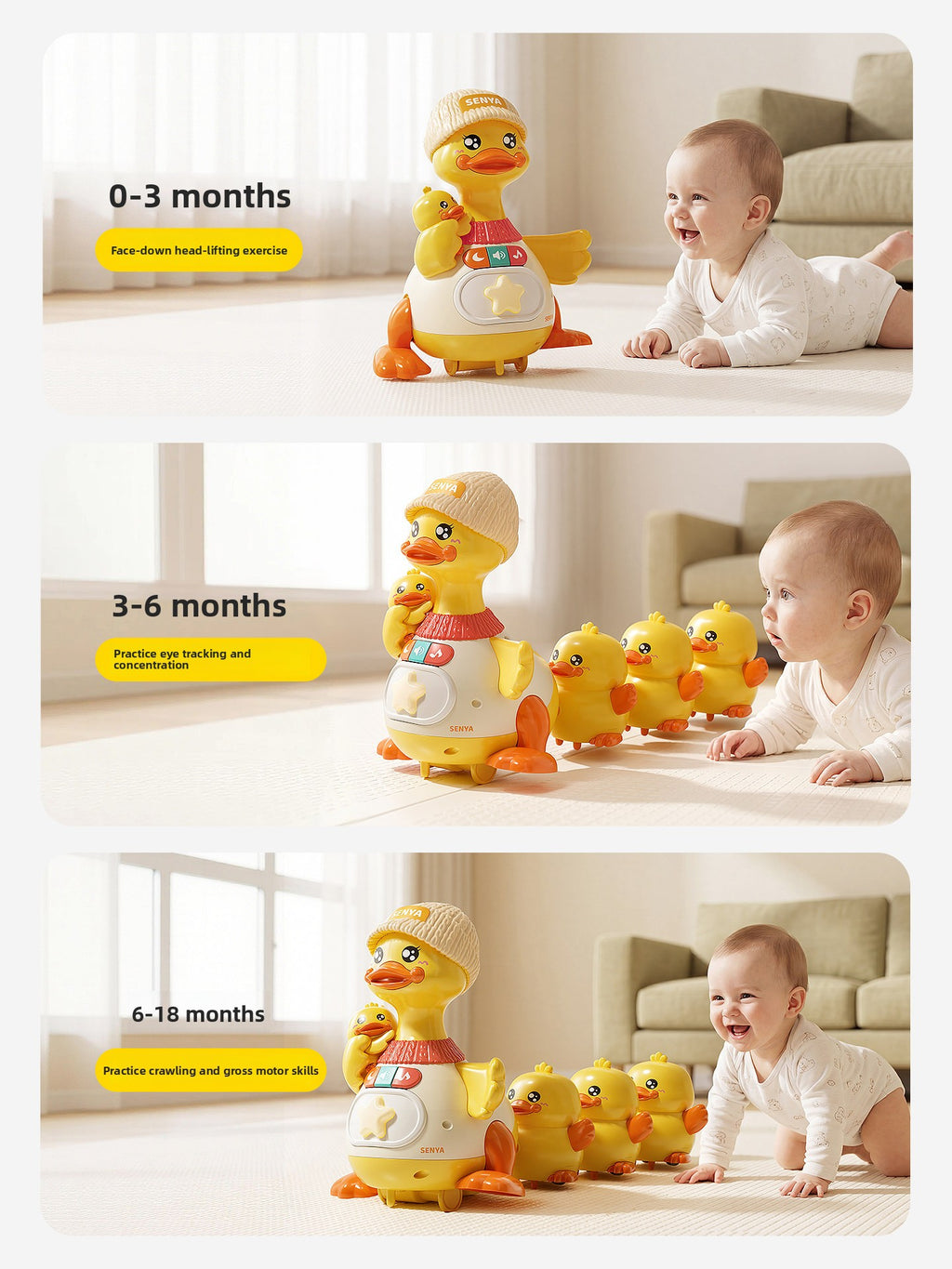 Swinging Duck Baby Developmental Toy